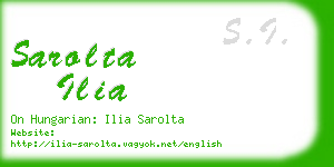 sarolta ilia business card